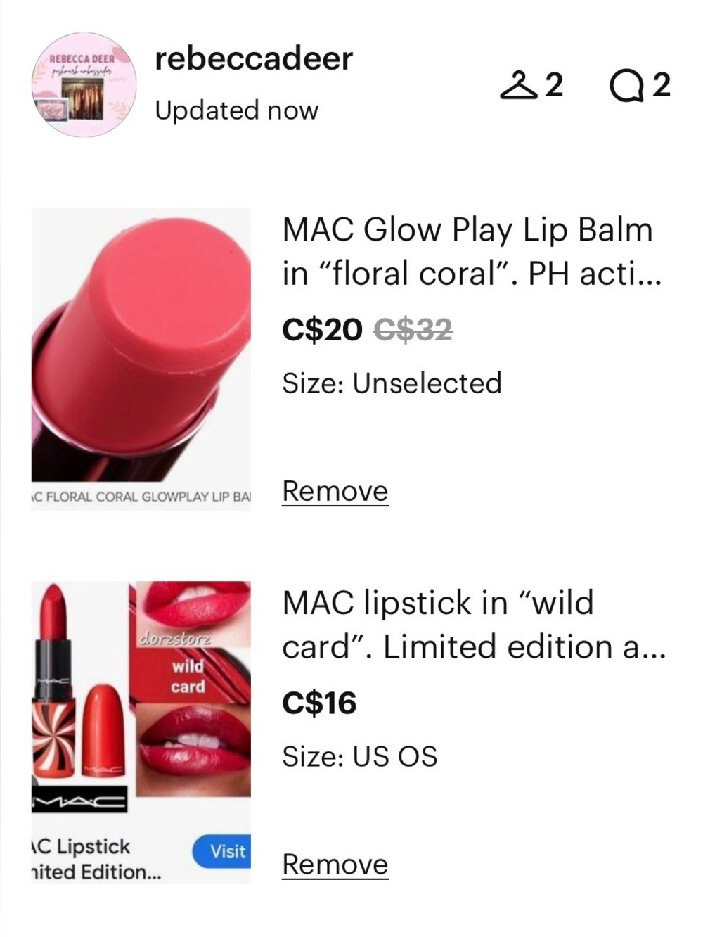 MAC bundle. 2 items for @cindyrh